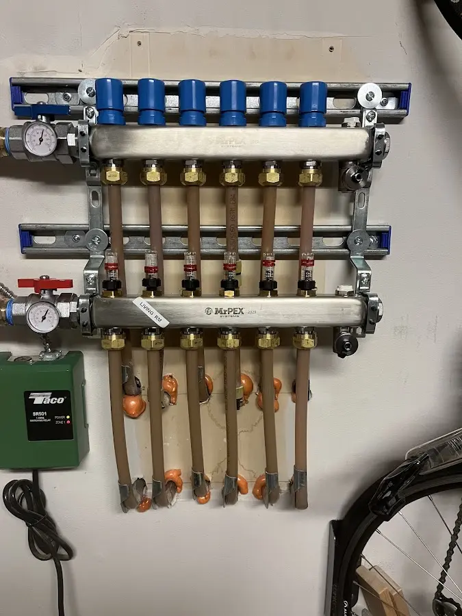 Plumber performing Gas Line Installation at a residential property in Adelanto